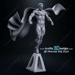 Super man figurine impression 3D résine  18cm  (non peint) (2)