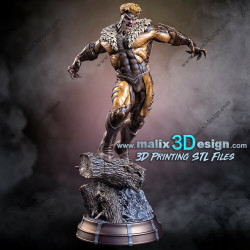 Sabretooth (x-men) figurine impression 3D résine  18cm  (non peint) (2)