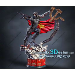 Winter soldier figurine impression 3D résine, taille 18cm ( non peint ) (non peint)