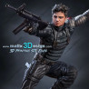 Winter soldier figurine impression 3D résine, taille 18cm ( non peint ) (non peint)