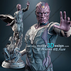 Vision figurine impression 3D résine  18cm  (non peint)