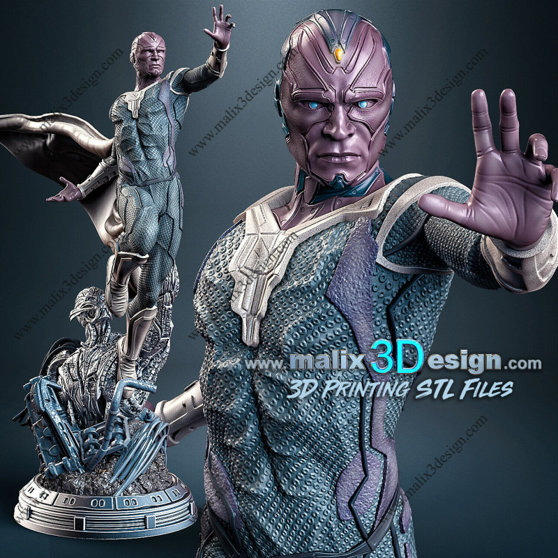 Vision figurine impression 3D résine  18cm  (non peint)