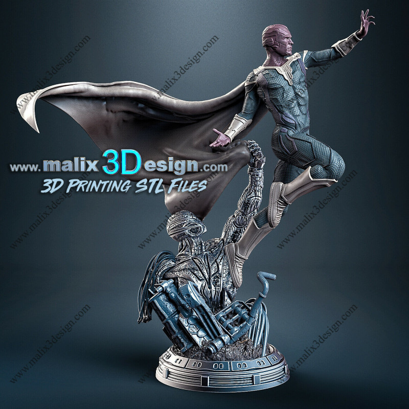 Vision figurine impression 3D résine  18cm  (non peint)