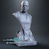 Buste John McClane impression 3D résine, taille 18cm ( non peint ) (non peint)