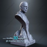 Buste John McClane impression 3D résine, taille 18cm ( non peint ) (non peint)