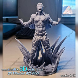 IceMan (x-men) figurine impression 3D résine  18cm  (non peint) (2)