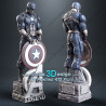 Captain America figurine impression 3D résine  18cm  (non peint)