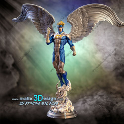Angel (X-men) figurine impression 3D résine  18cm  (non peint) (2)