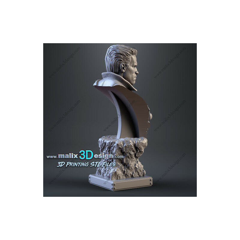 Bust Commando  impression 3D résine  18cm  (non peint)