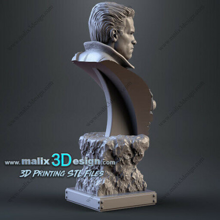 Bust Commando  impression 3D résine  18cm  (non peint)