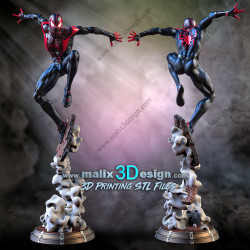 Spider man V2 imprimée 3D résine  18cm  (non peint) (2)