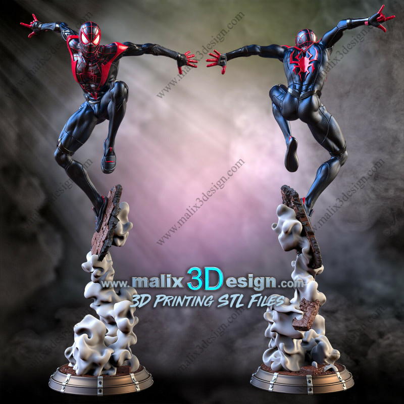 Spider man V2 imprimée 3D résine  18cm  (non peint)