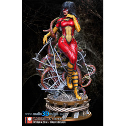 Spider woman figurine impression 3D résine  18cm  (non peint)