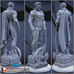 Thor figurine impression 3D résine  18cm  (non peint) (2)