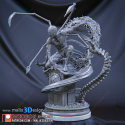 Spider man no way home figurine impression 3D  résine taille 18 cm  (non peint) (2)