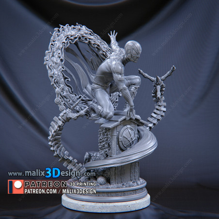 Spider man figurine impression 3D résine  18cm  (non peint)