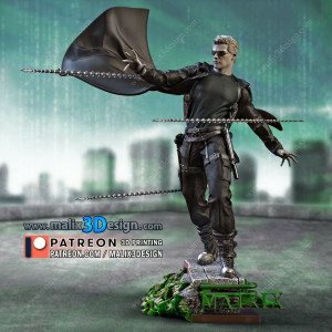 Matrix figurine imprimée en 3D résine Taille 18cm (non peint)