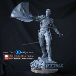 Matrix figurine impression 3D résine  18cm  (non peint) (2)