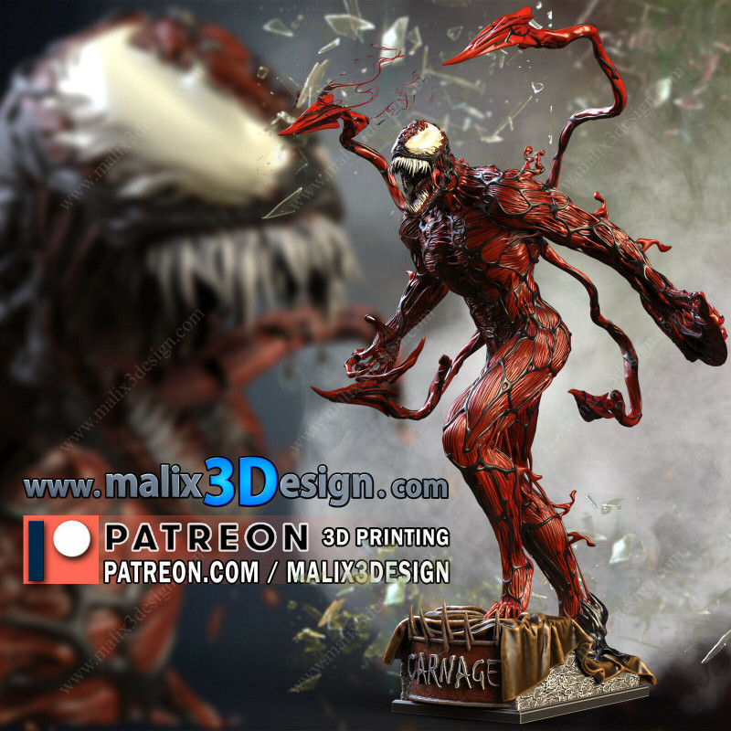 Venom figurine impression 3D résine  18cm  (non peint)
