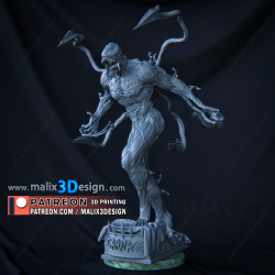 Venom figurine impression 3D résine  18cm  (non peint) (2)