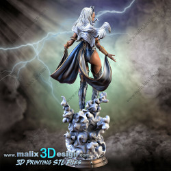 Storm (X-men), figurine impression 3D résine  18cm  (non peint) (2)
