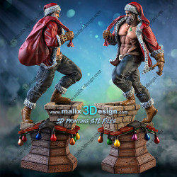 Santa 2020, impression 3résine  18cm ( non peint ) (non peint)