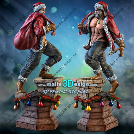 Santa 2020, impression 3résine  18cm ( non peint ) (non peint)