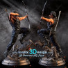 Rambo, figurine impression 3D résine  18cm  (non peint)