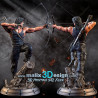 Rambo, figurine impression 3D résine  18cm  (non peint)