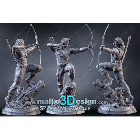 Rambo, figurine impression 3D résine  18cm  (non peint)