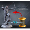 Rambo, figurine impression 3D résine  18cm  (non peint)