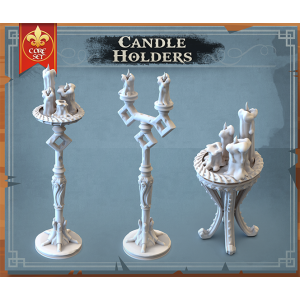 Impréssion 3D résine  Tokens de Donjons, jeux de rôle, D&D Lot de chandeliers 