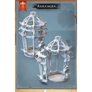 Impréssion 3D résine  Tokens de Donjons, jeux de rôle, D&D Cages