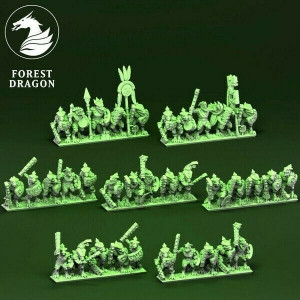 Forest dragon 3d-Anciens sauriens- Guerriers Saurus Echelle 15mm