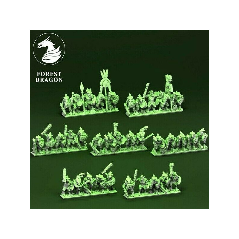 Forest dragon 3d-Anciens sauriens- Guerriers Saurus Echelle 15mm
