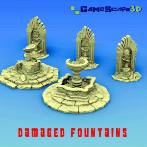 Décor Gamescape 3D Damaged foutains