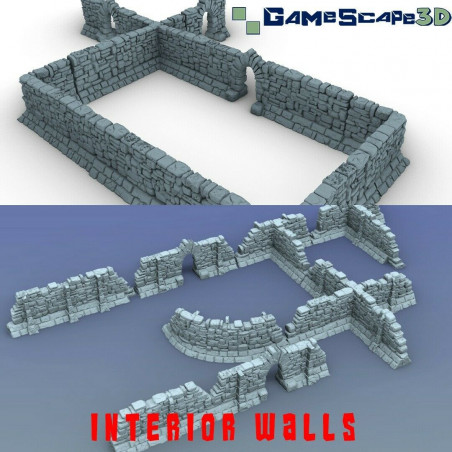 Décors GameScape 3D – Terrain modulaire 28/32 mm en filament

