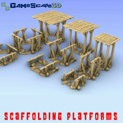 Décors GameScape 3D – Terrain modulaire 28/32 mm en filament

