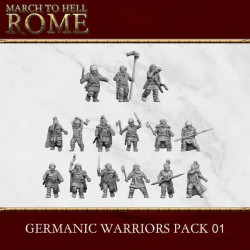 Tribus Germaniques – Figurines antiques 3D Breed – Résine 28/15 mm

