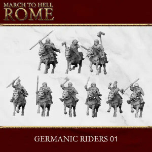 Ancien battle Figurines Tribus Germanique Cavalerie 