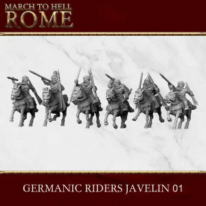 Ancien battle Figurines Tribus Germanique Cavalerie javelot