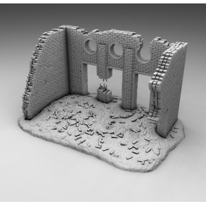 Impréssion 3D Décors WW2 Bâtiment en ruine 2