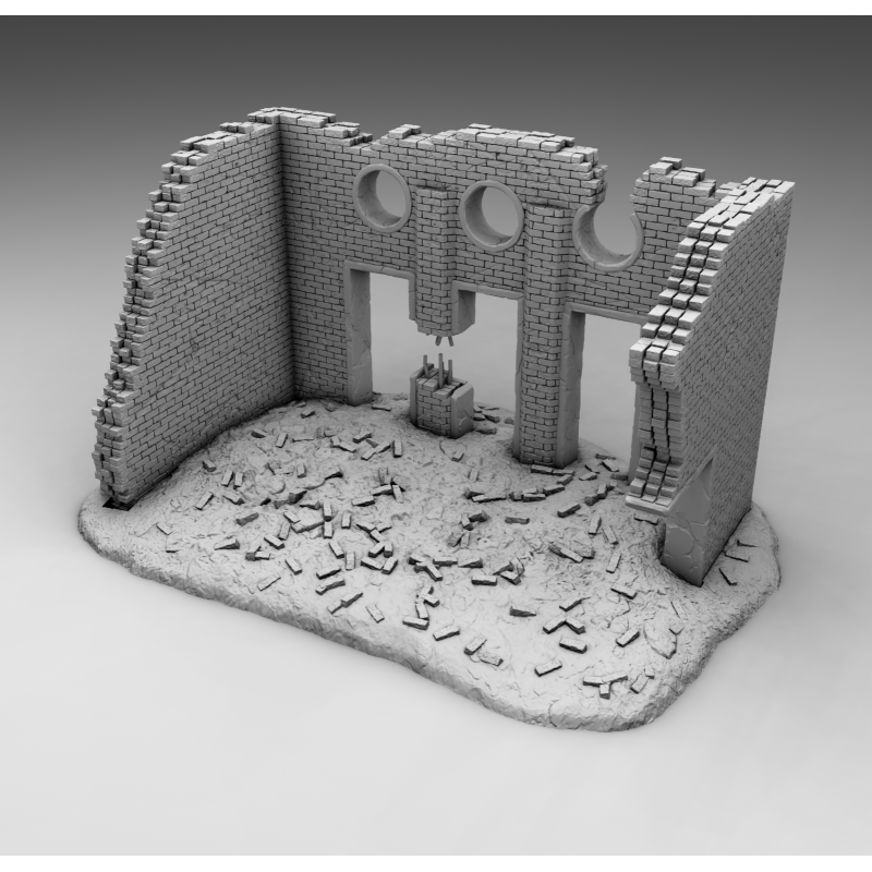 "Ruines WWII - Décors 3D 28mm pour Wargames & Dioramas Historiques"