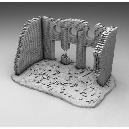 "Ruines WWII - Décors 3D 28mm pour Wargames & Dioramas Historiques"