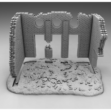 "Ruines WWII - Décors 3D 28mm pour Wargames & Dioramas Historiques"
