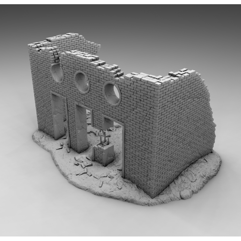 "Ruines WWII - Décors 3D 28mm pour Wargames & Dioramas Historiques"