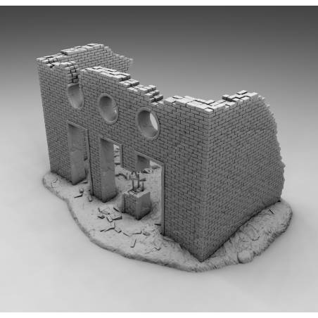 "Ruines WWII - Décors 3D 28mm pour Wargames & Dioramas Historiques"