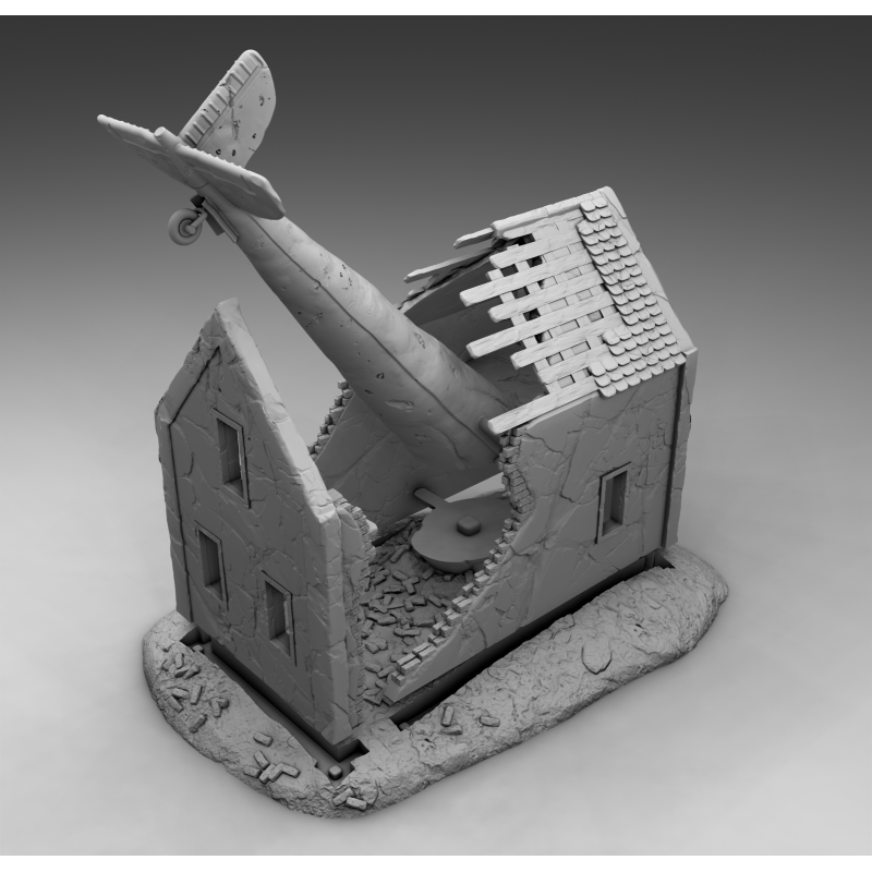 "Ruines WWII - Décors 3D 28mm pour Wargames & Dioramas Historiques"