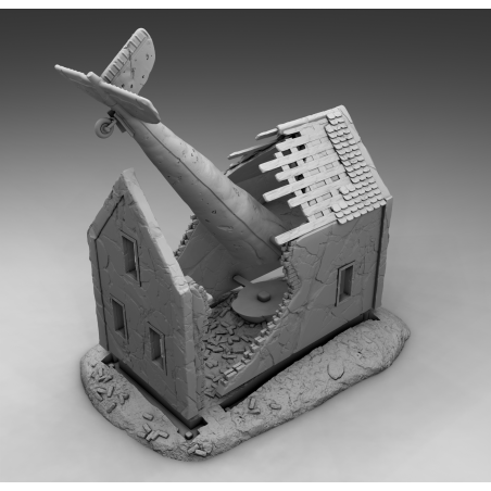 "Ruines WWII - Décors 3D 28mm pour Wargames & Dioramas Historiques"