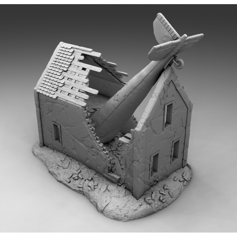 "Ruines WWII - Décors 3D 28mm pour Wargames & Dioramas Historiques"